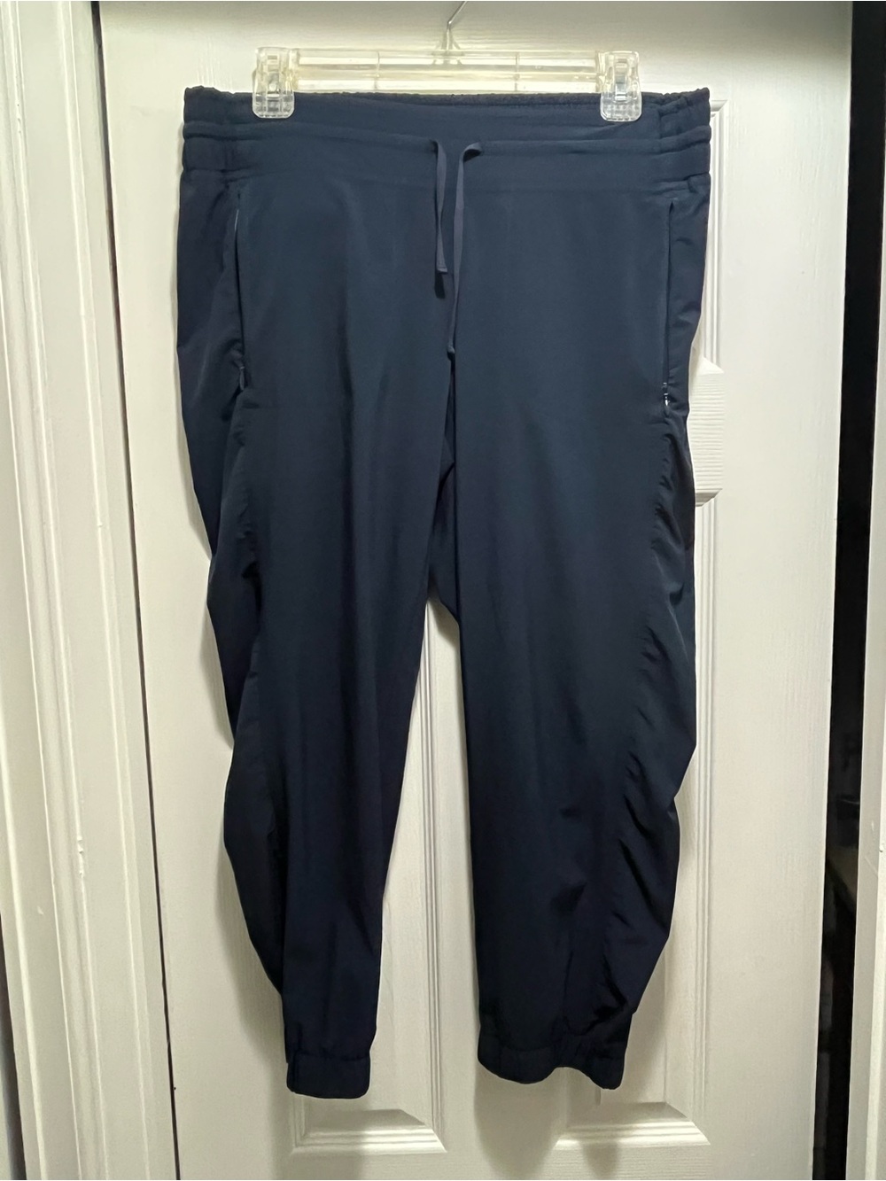 Athleta Navy Jogger Pants Size 10 Lightweight Athletic Travel Joggers